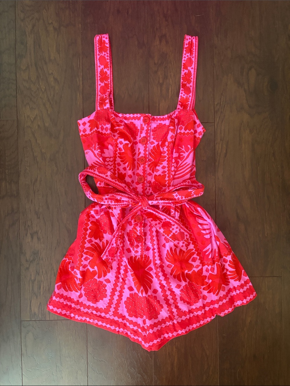 Farm Rio Floral Print Romper size XS